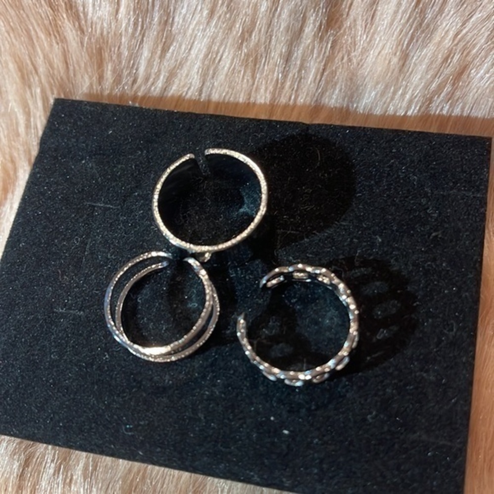 3-Piece set Stainless‎ Steel Adjustable Rings NWT - Picture 7 of 17
